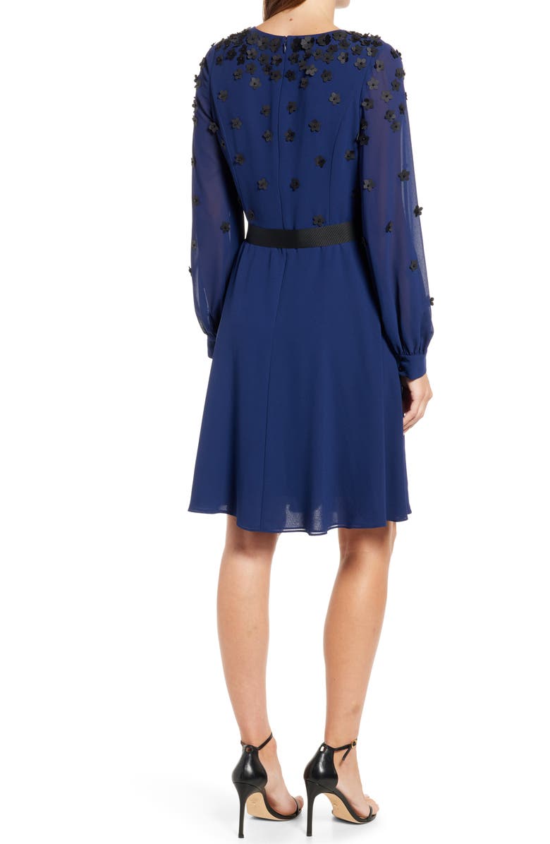 Shani Floral Embellished Long Sleeve Dress, Alternate, color,