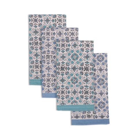 Streamline Hand Block Printed Napkins - Set of 4