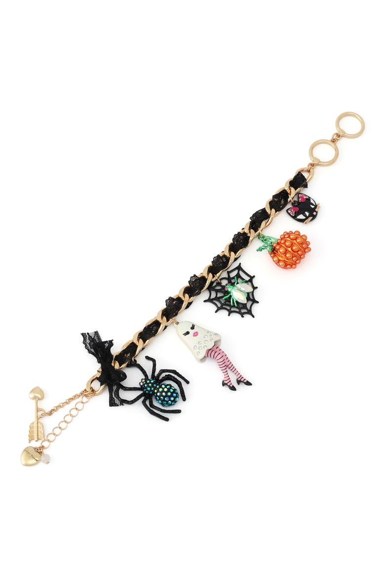 Halloween Charm Toggle Bracelet, Alternate, color, GOLD/ MULTI