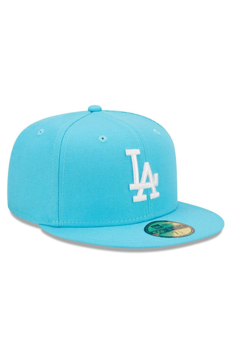 New Era Men's New Era Blue Los Angeles Dodgers Vice Highlighter Logo 59FIFTY Fitted Hat, Alternate, color, 
