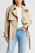 Open Edit Exaggerated Crop Trench Coat