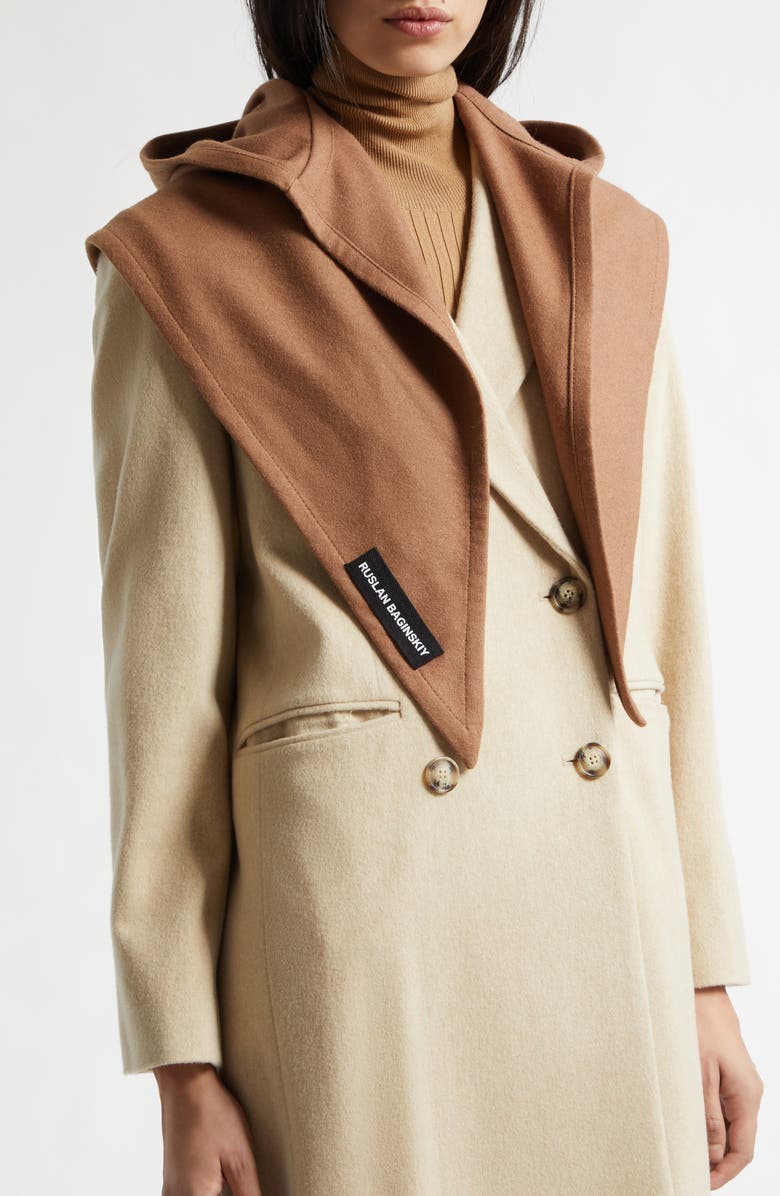 Ruslan Baginskiy Houstka Wool Blend Headscarf, Alternate, color, Beige