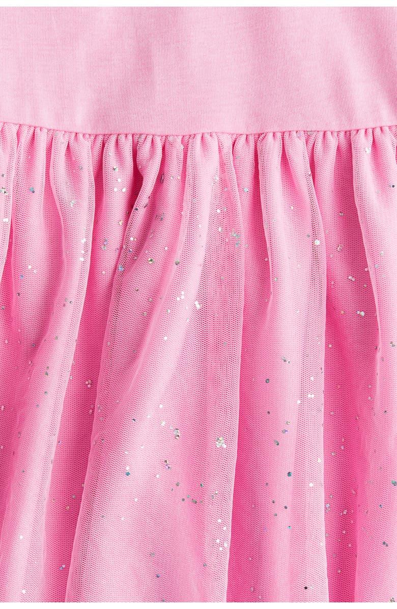 H&M Tulle-skirt Jersey Dress, Alternate, color, Pink