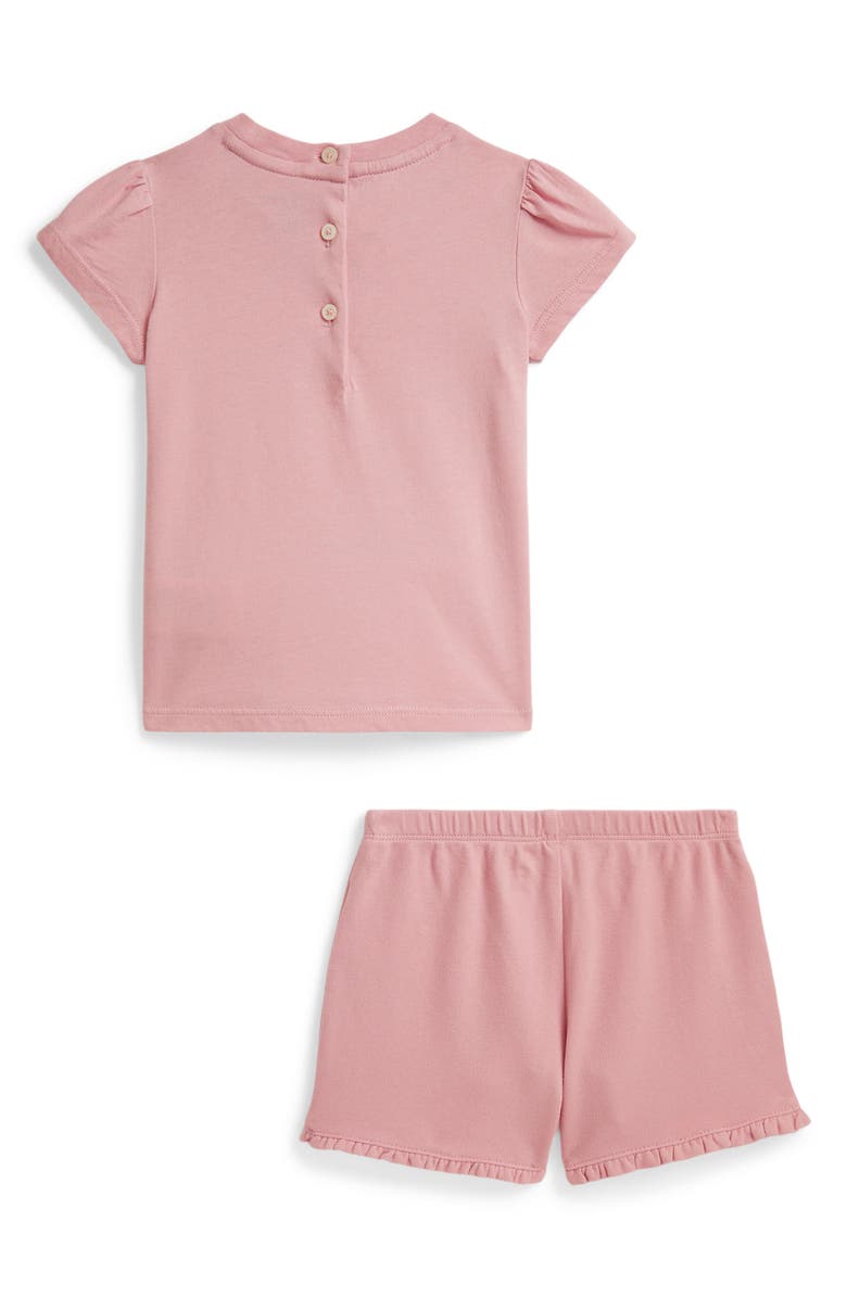 Ralph Lauren Jersey Two-Piece Shorts Set, Alternate, color, Adirondack Rose