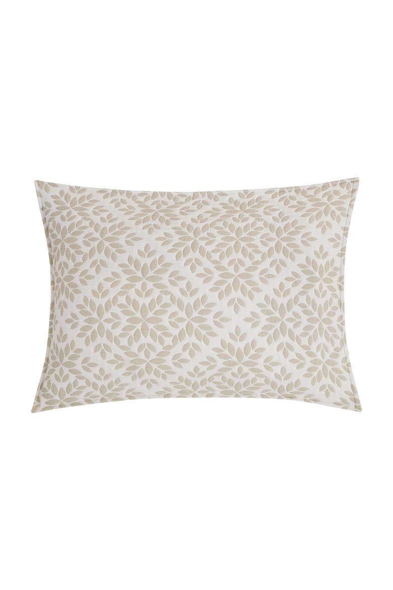 Leaves Jacquard Cotton Cover Quilt Set  - Reversible And Machine Washable, Alternate, color, Beige