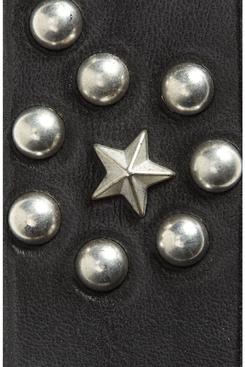 Star Fall Leather Belt, Alternate, color, BLACK BRIDLE