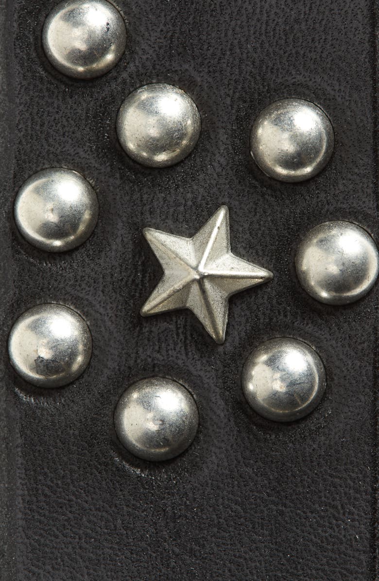 OUR LEGACY Star Fall Leather Belt, Alternate, color, Black Bridle