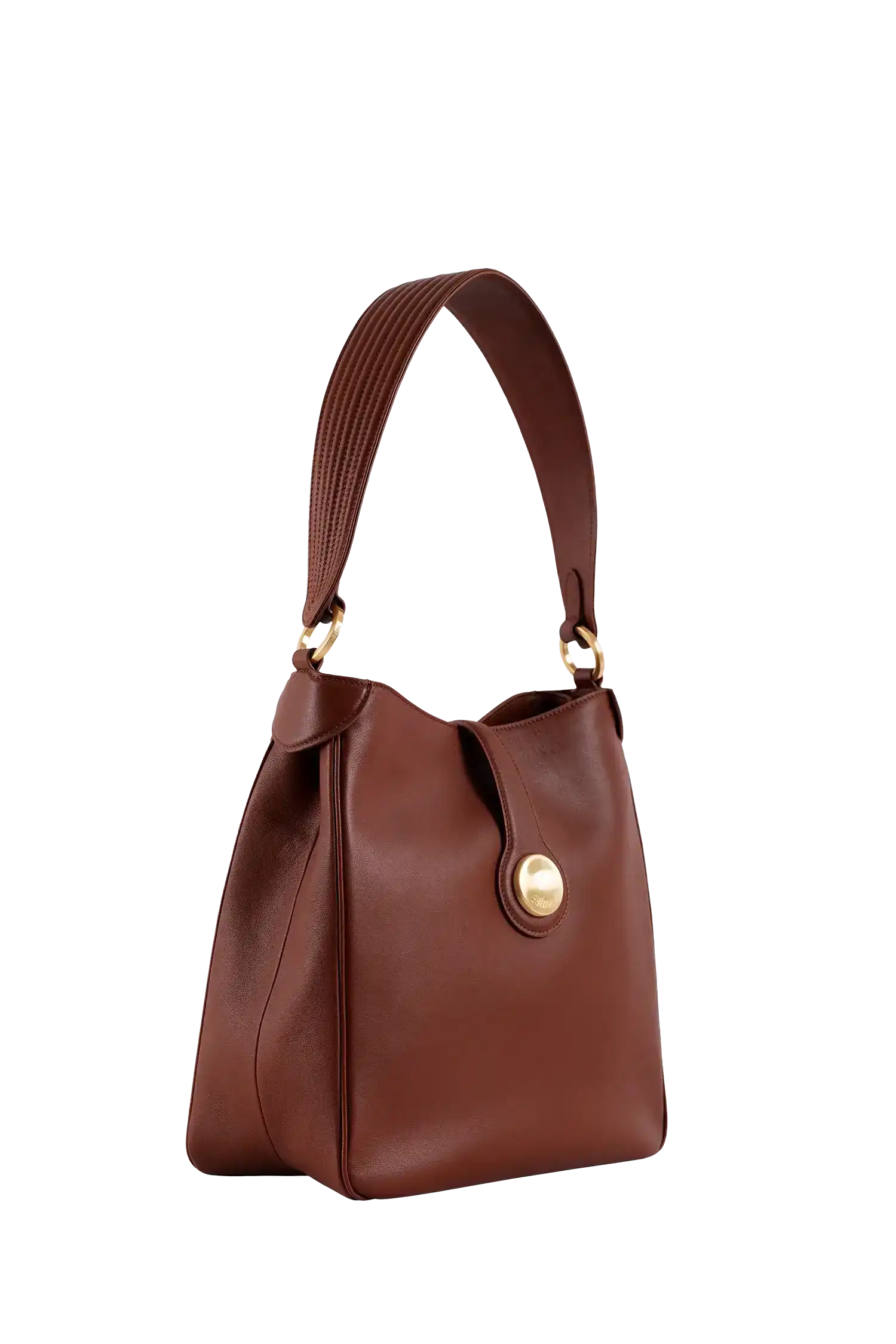 Esthera 9AM Leather Shoulder Bag, Alternate, color, Brown