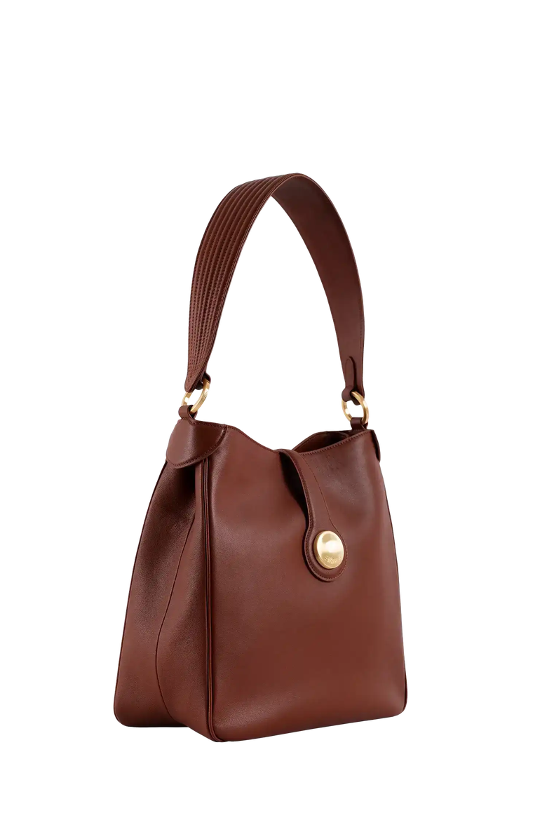 Esthera 9AM Leather Shoulder Bag, Alternate, color, Brown