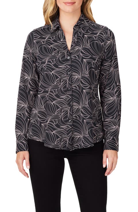 Swirling Slope Button-Up Shirt
