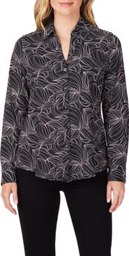 Foxcroft Swirling Slope Button-Up Shirt