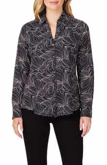 Foxcroft Swirling Slope Button-Up Shirt