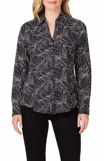 Foxcroft Swirling Slope Button-Up Shirt