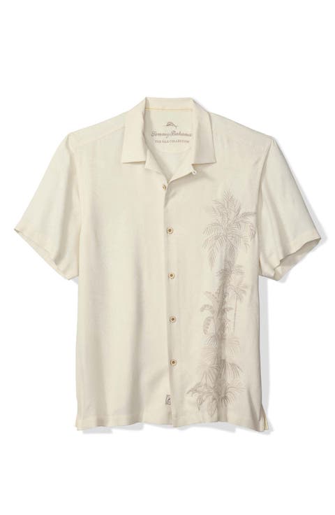 Golden Palms Silk Camp Shirt