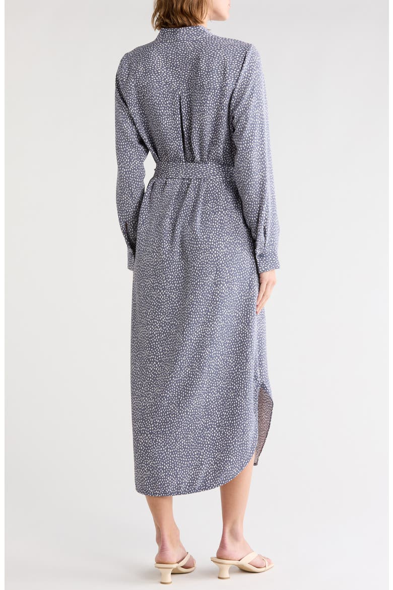 Long Sleeve Shirtdress, Alternate, color, GREY FOLKSTONE BRUSH DOT
