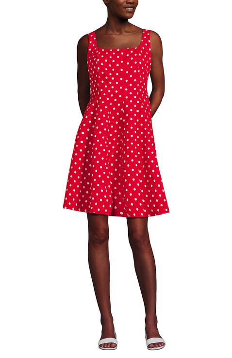 Princess Seam Poplin Above the Knee Dress