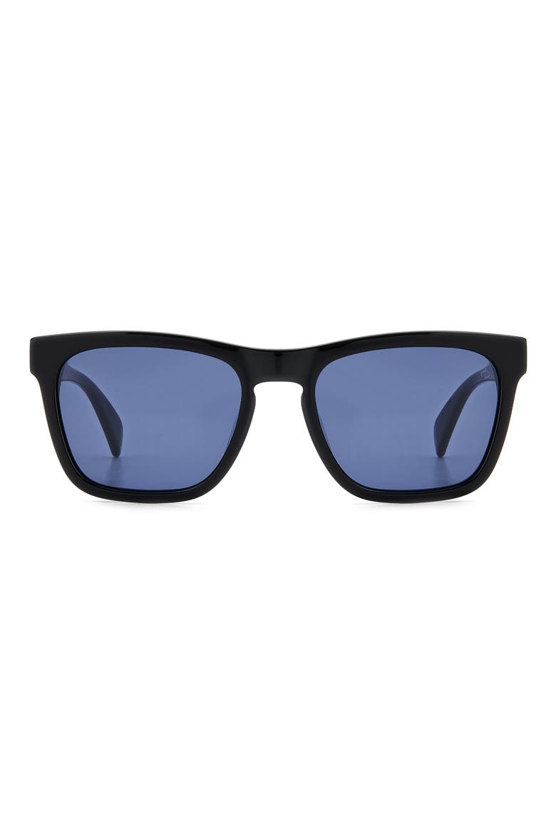 54mm Rectangular Sunglasses, Main, color, BLACK/ BLUE