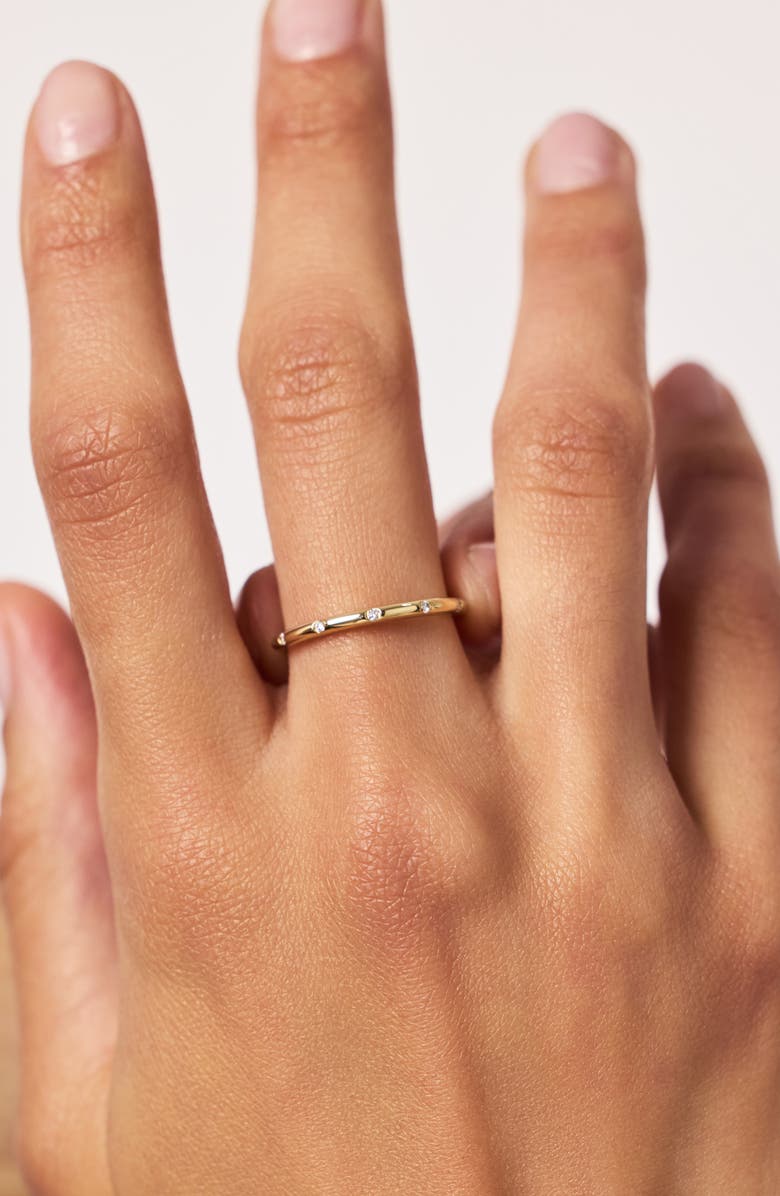 Ana Luisa Gold Band Ring - Diamond Station Ring, Alternate, color, Gold