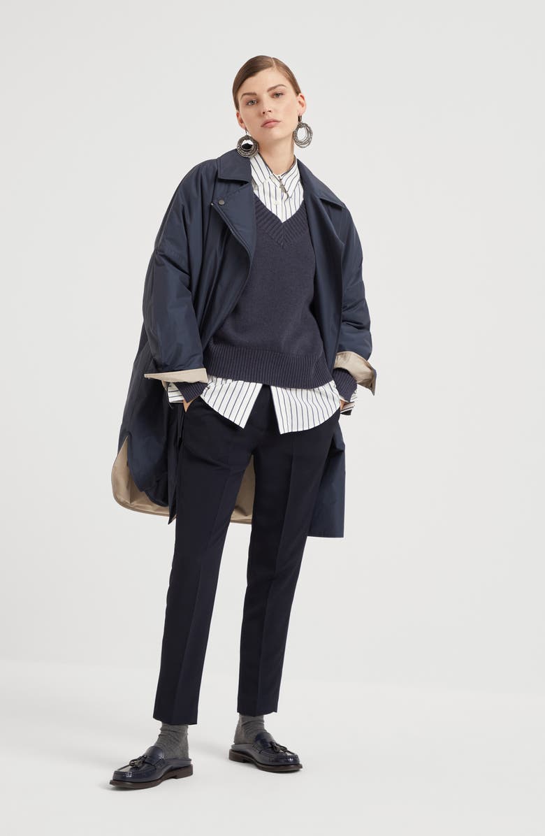 Brunello Cucinelli Ribbed jersey T-shirt, Alternate, color, 