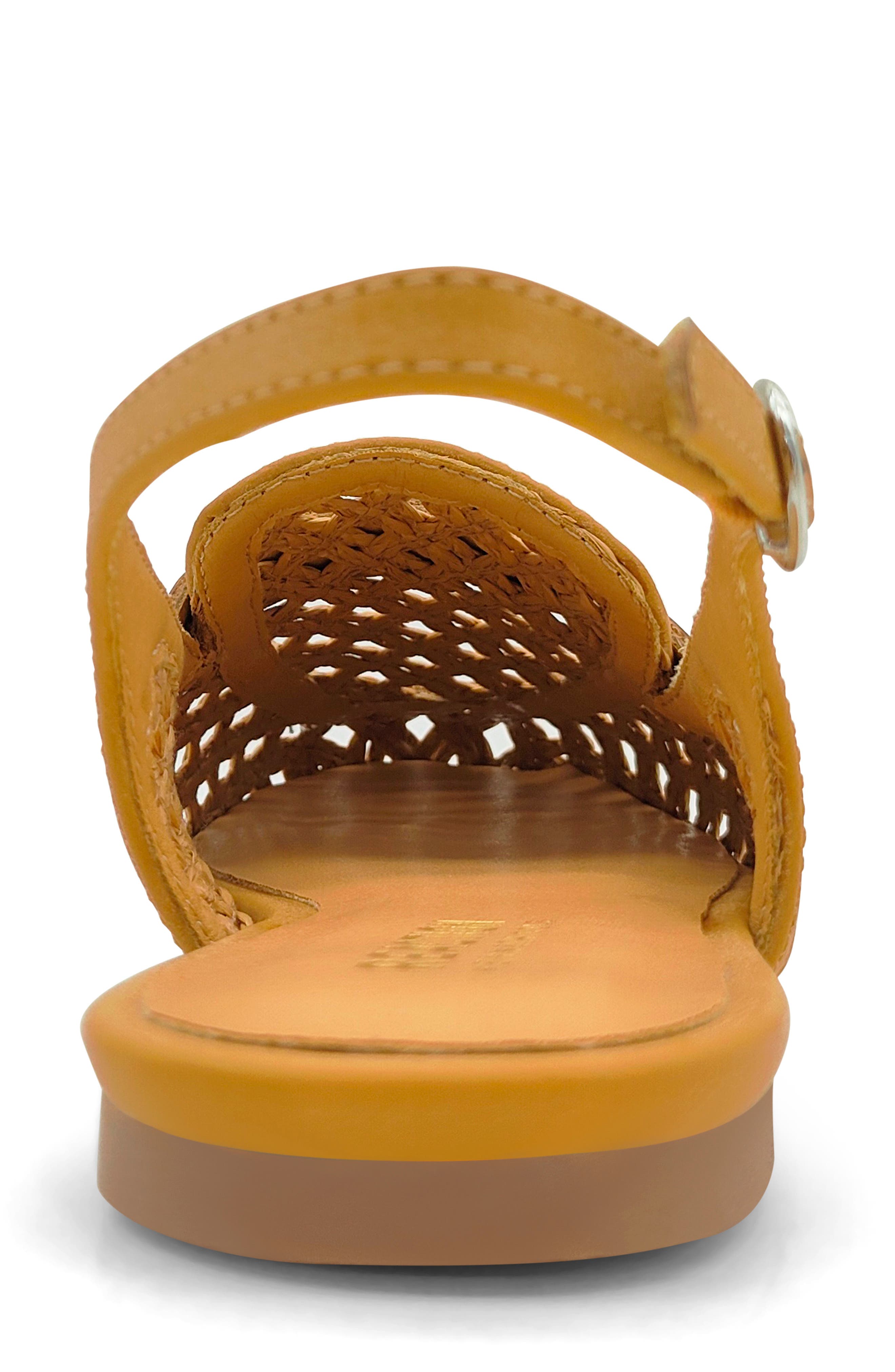 Reaction Kenneth Cole Enrica Raffia Slingback Flat, Alternate, color, Tan Raffia