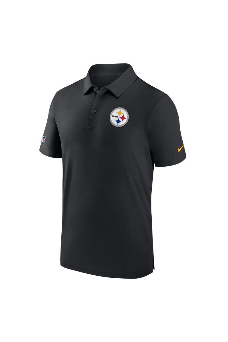 Men's Nike Black Pittsburgh Steelers Sideline Coaches Performance Polo, Alternate, color, Black