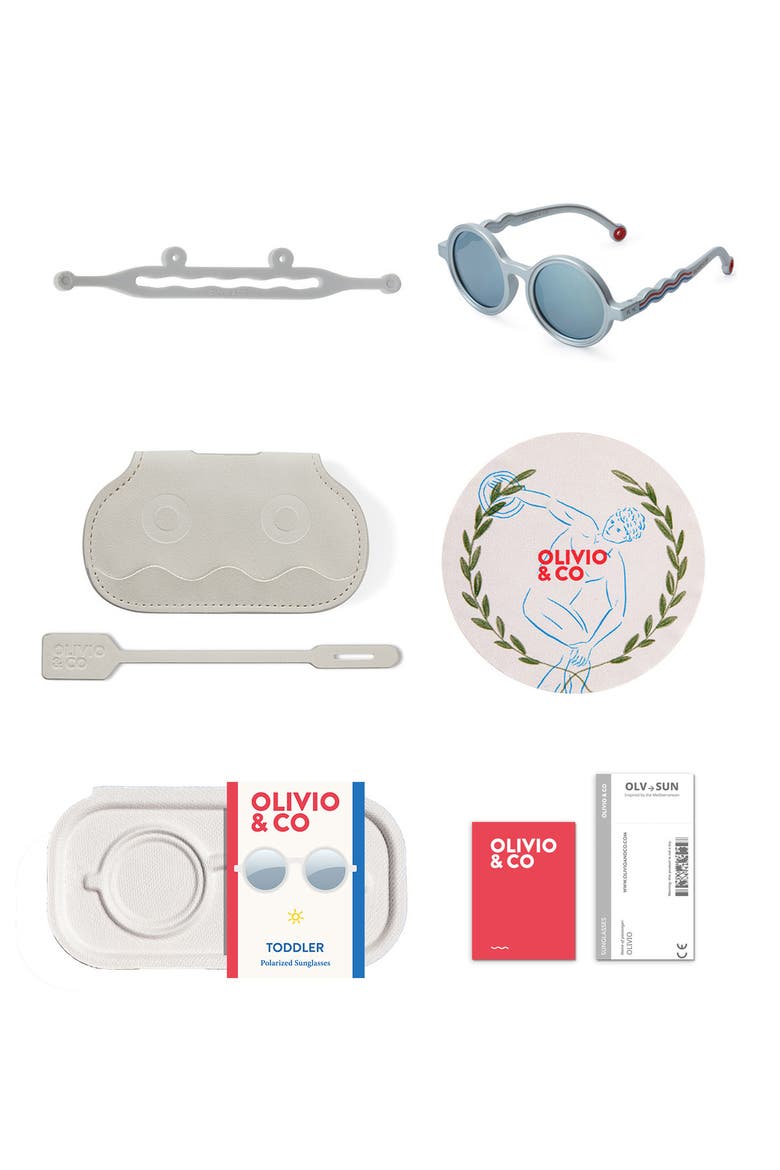 Infant Round Sunglasses, Alternate, color, Medallion Platinum