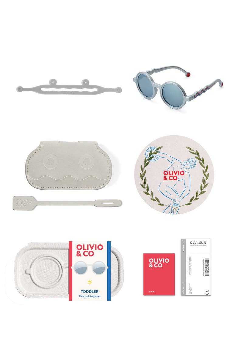 OLIVIO Infant Round Sunglasses, Alternate, color, Medallion Platinum