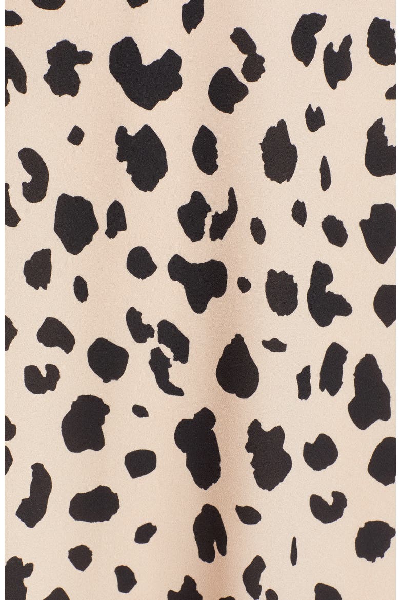 Leopard Print Midi Skirt, Alternate, color, KHAKI/ BLACK