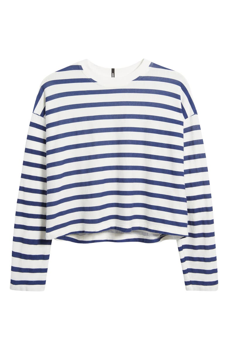 ASKK NY Stripe Long Sleeve Cotton T-Shirt, Alternate, color, 