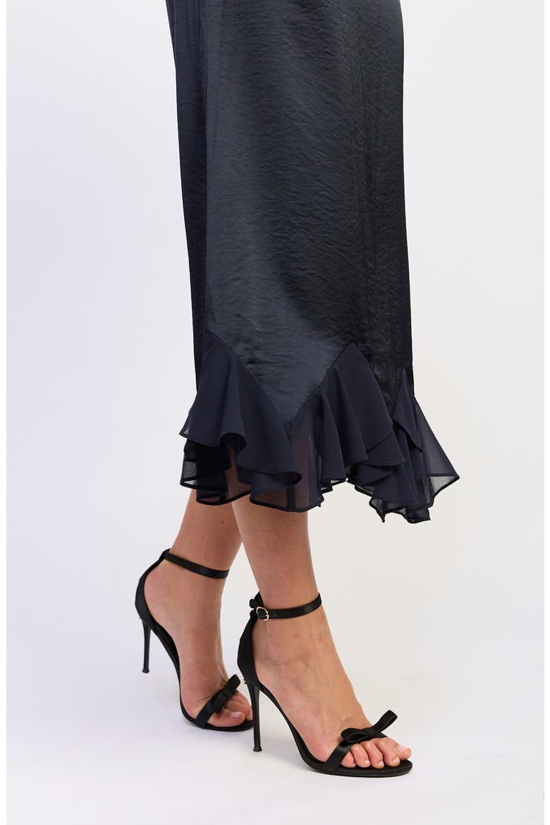 Gia Maxi Slip Skirt, Alternate, color, NAVY