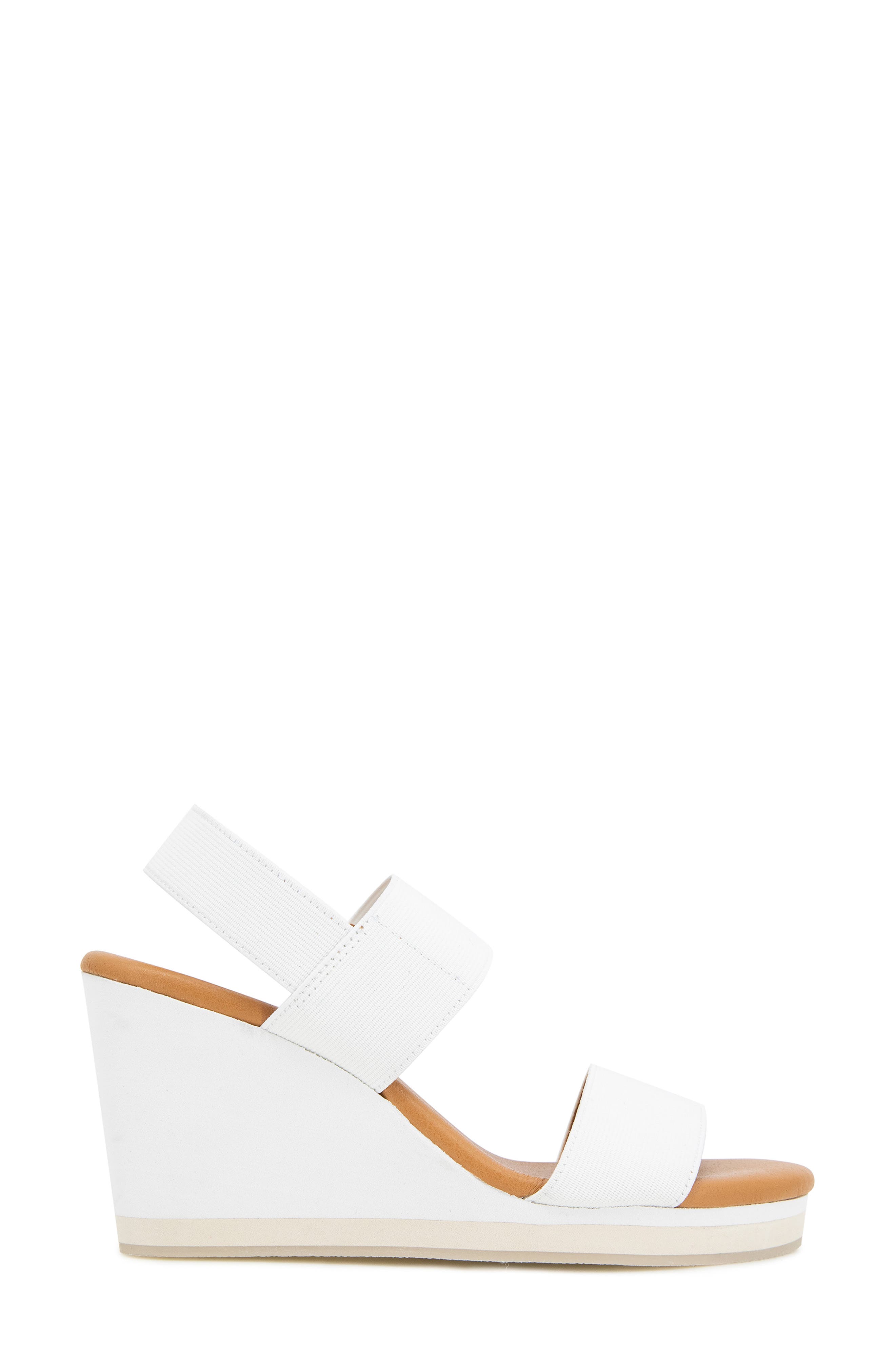 André Assous Nikola Slingback Wedge Sandal, Alternate, color, White