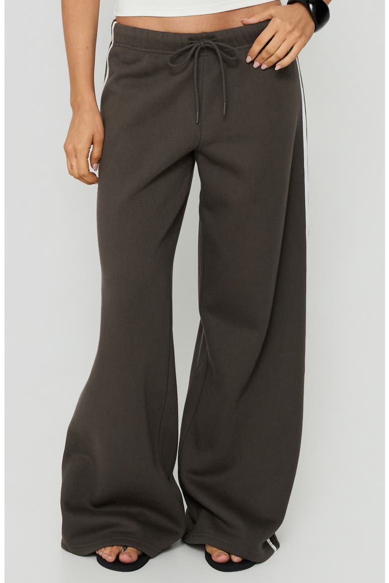 Kennah Stripe Wide Leg Sweatpants, Main, color, IRON GREY