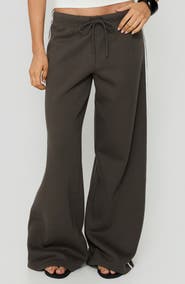 Princess Polly Kennah Stripe Wide Leg Sweatpants