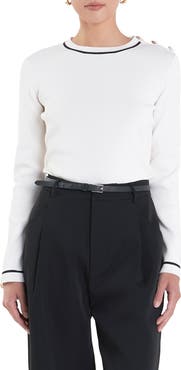 English Factory Stripe Rib Sweater