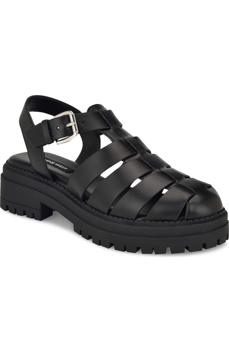Nine West Anybel Ankle Strap Platform Fisherman Sandal, Main, color,