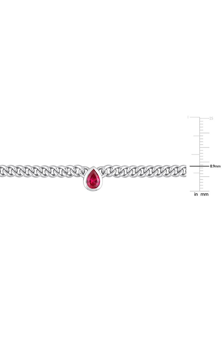 Julianna B. Lab-Created Ruby Curb Link Chain Necklace, Alternate, color,