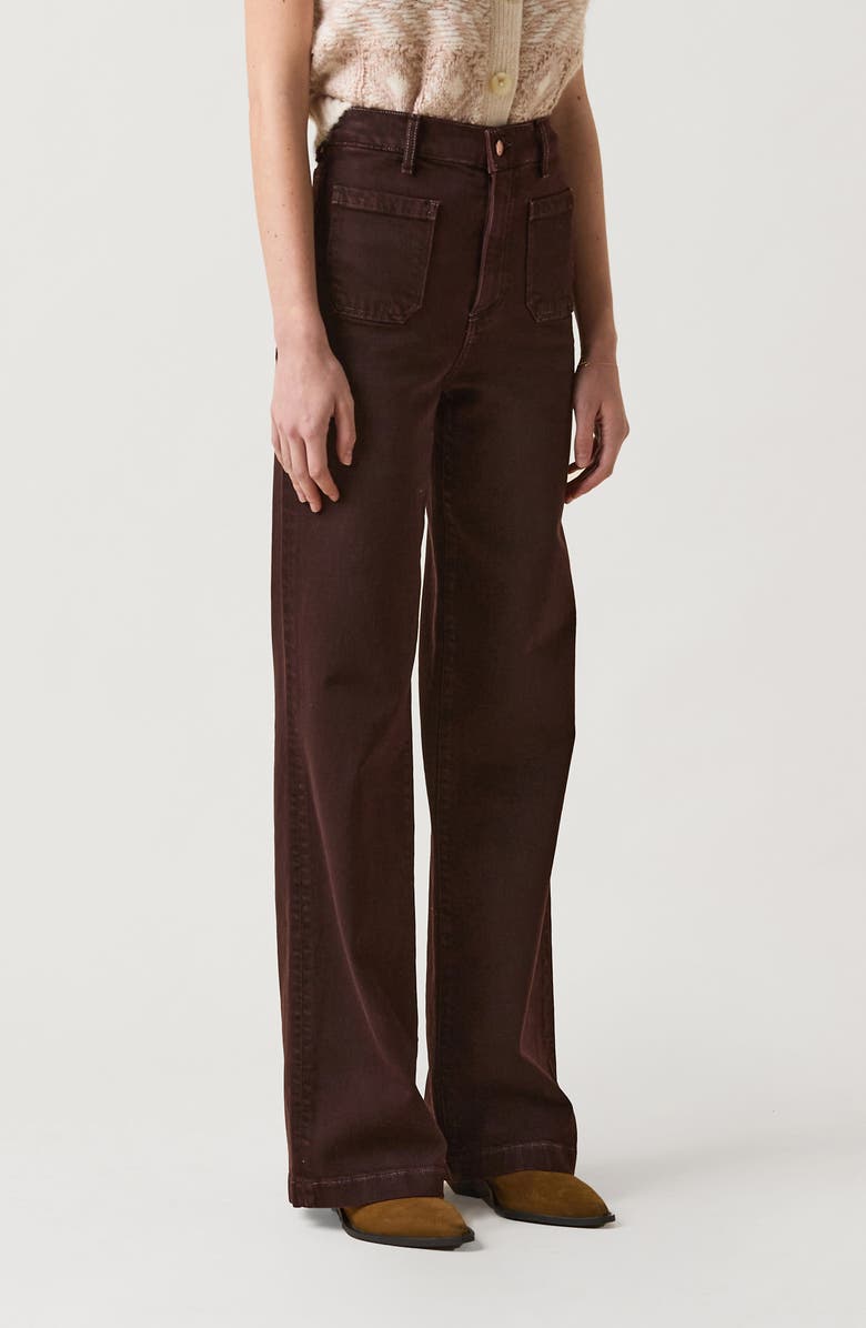 LE JEAN Virginia Wide Leg Jeans, Alternate, color, Cocoa