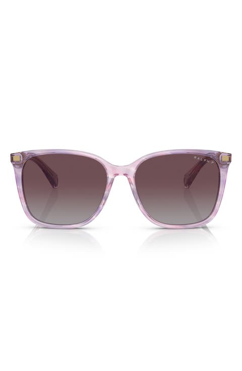 56mm Polarized Square Sunglasses