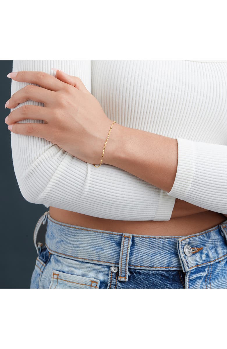 Bony Levy 14K Gold Mini Anchor Chain Bracelet, Alternate, color,