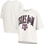 PRESSBOX Women's Pressbox White Texas A&M Aggies Nelson T-Shirt