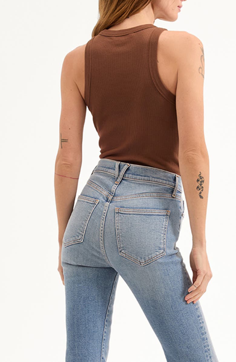 Veronica Beard Jordyn Rib Crop Tank, Alternate, color, Light Chicory