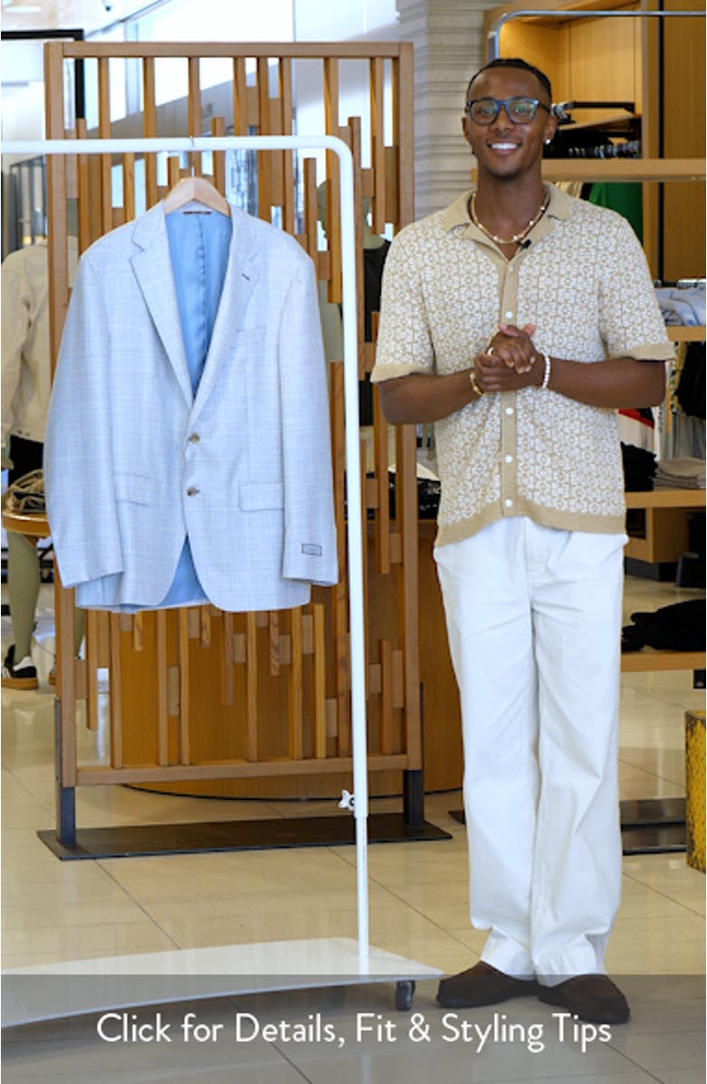 Kei Trim Fit Wool & Silk Blend Melange Sport Coat, sales video thumbnail