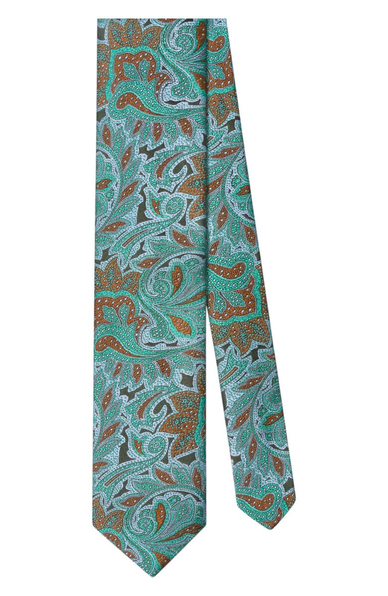 Robert Talbott Robert Dotted Paisley Best of Class Necktie, Main, color, Green