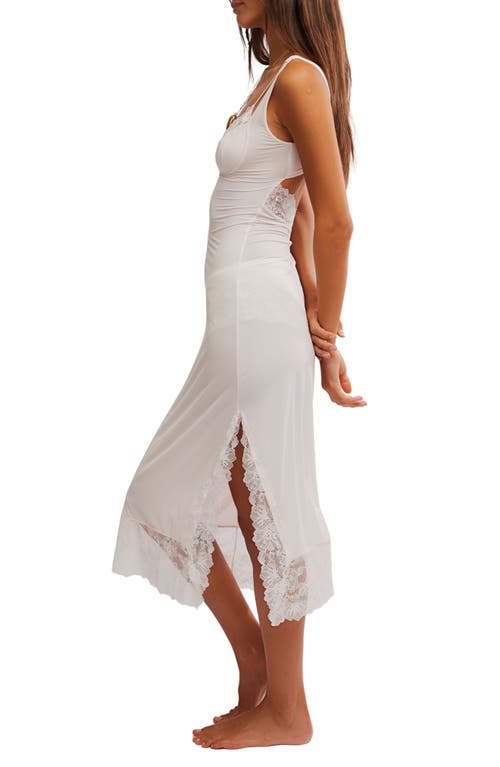 Free People Party Crasher Midi Nightgown In Cotton Candy Pink