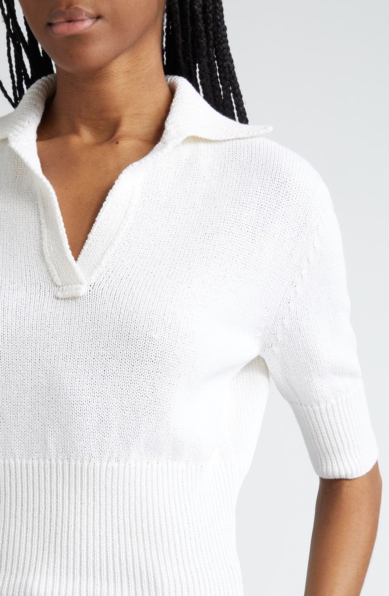 Proenza Schouler Reeve Polo Sweater, Alternate, color, Off White