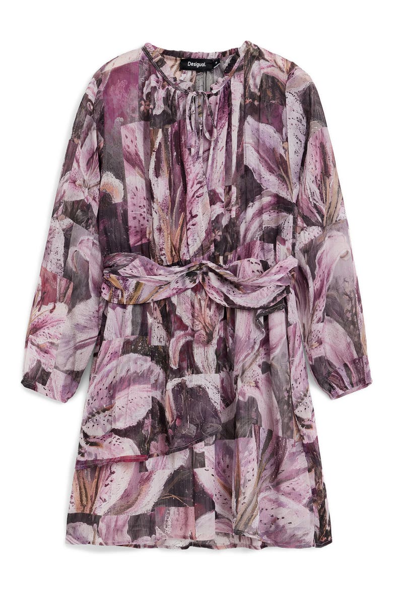Lir Floral Print Long Sleeve Dress, Alternate, color, PURPLE FLORAL