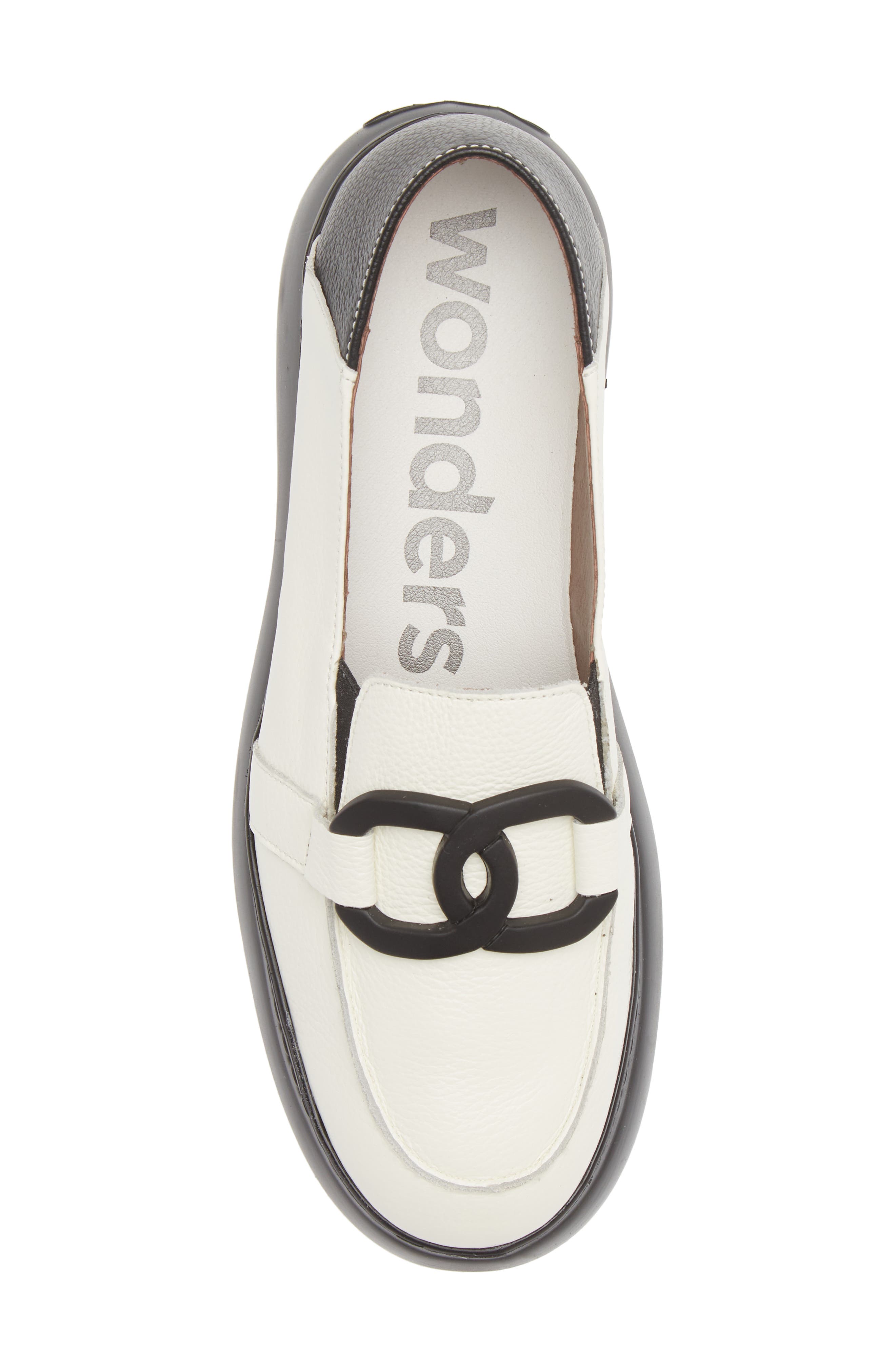 Wonders Platform Loafer, Alternate, color, Wild Milk/ Wild Black