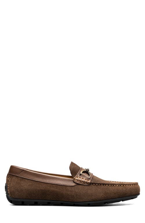 Florsheim Motor Moc Toe Bit Driving Loafer In Brown Suede