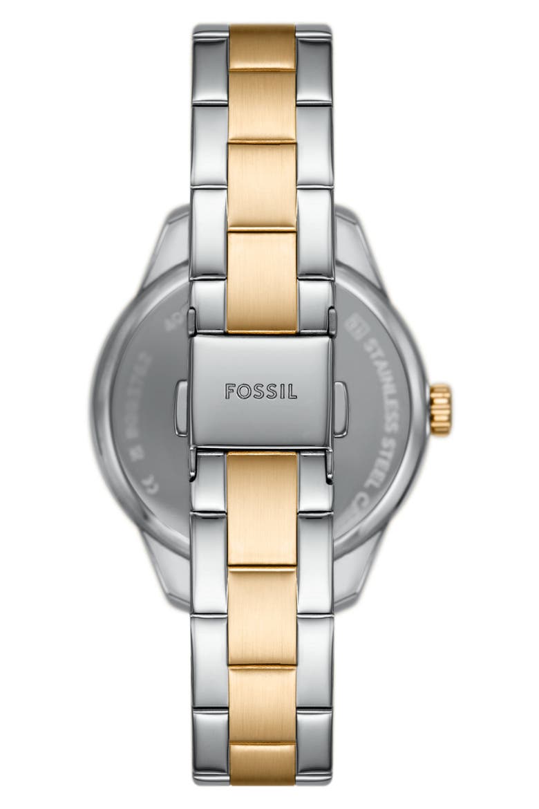 Rye Multifunction Two Tone Bracelet Watch, 36mm, Alternate, color, SILVER
