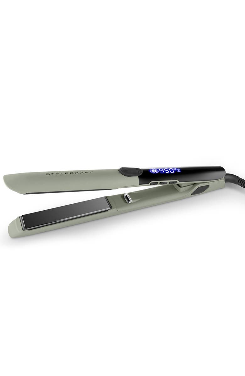 STYLECRAFT Sage Vibrating Titanium Flat Iron 1-Inch, Alternate, color, Sage